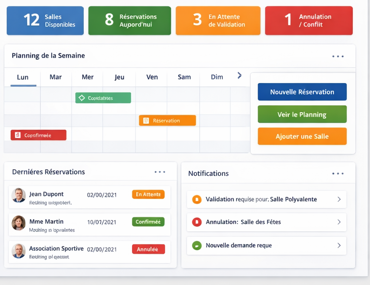 Vue tableau de bord et pilotage